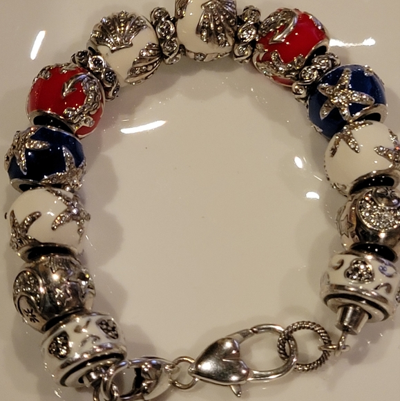 Brighton Jewelry - Brighton Charm bracelet red white and blue
